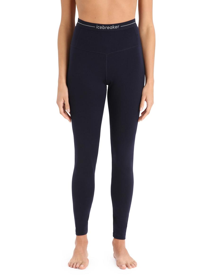 Midnight Navy Women\'s Icebreaker Merino 260 Tech High Rise Leggings | USA 1532KORI